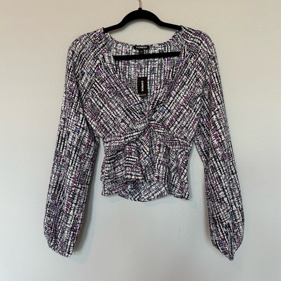 NWT Express Patterned Blouse - Picture 2 of 10